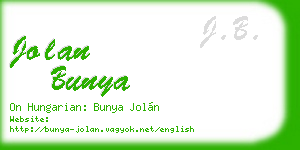 jolan bunya business card